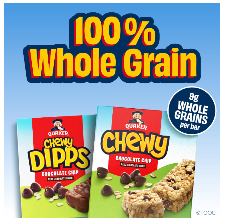 Quaker Chewy Granola Bars, 3 Flavor Variety Pack, 30.4 oz, 36 Count