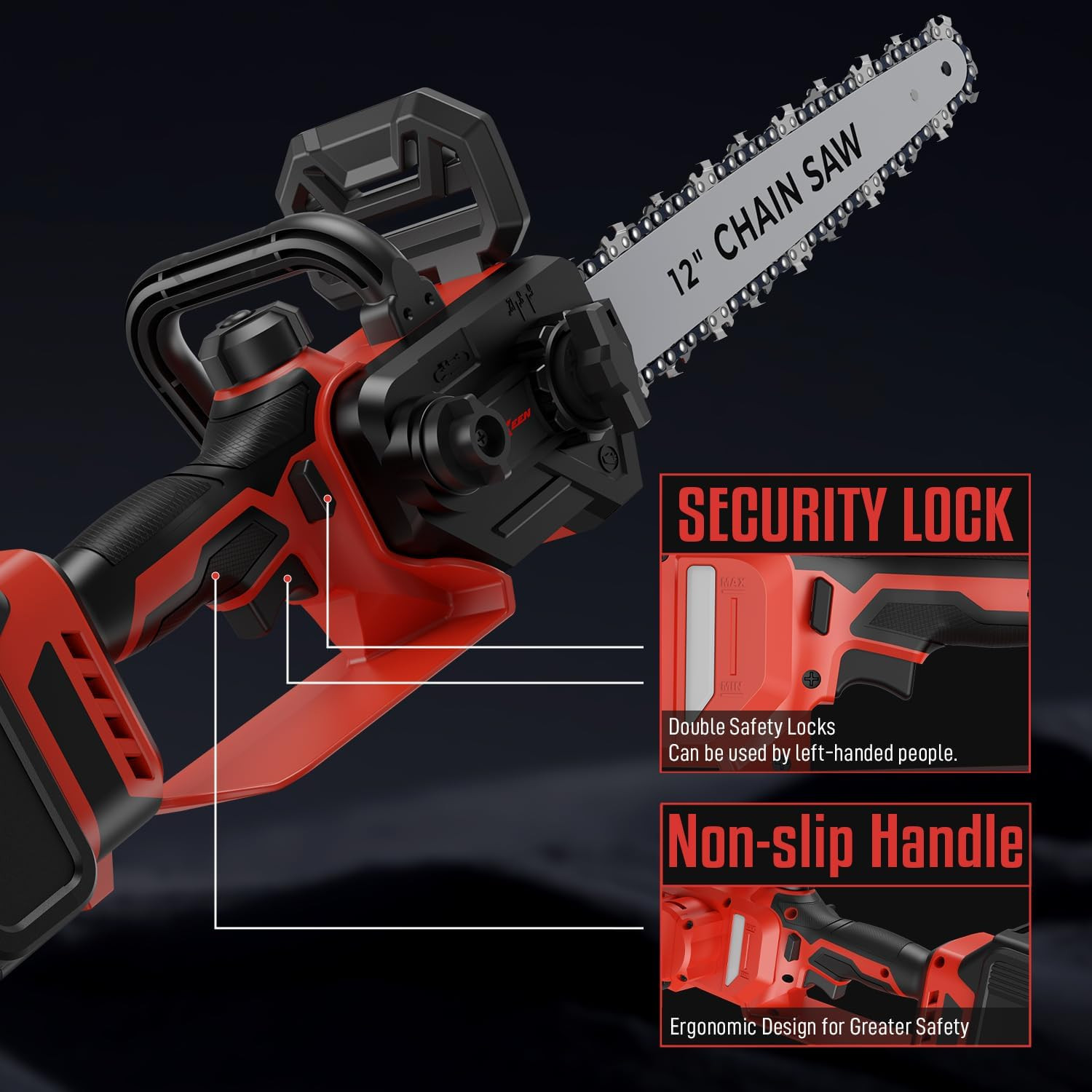Mini Chainsaw for Milwaukee M18 Battery, 12 Inch Electric Chainsaw Cordless with