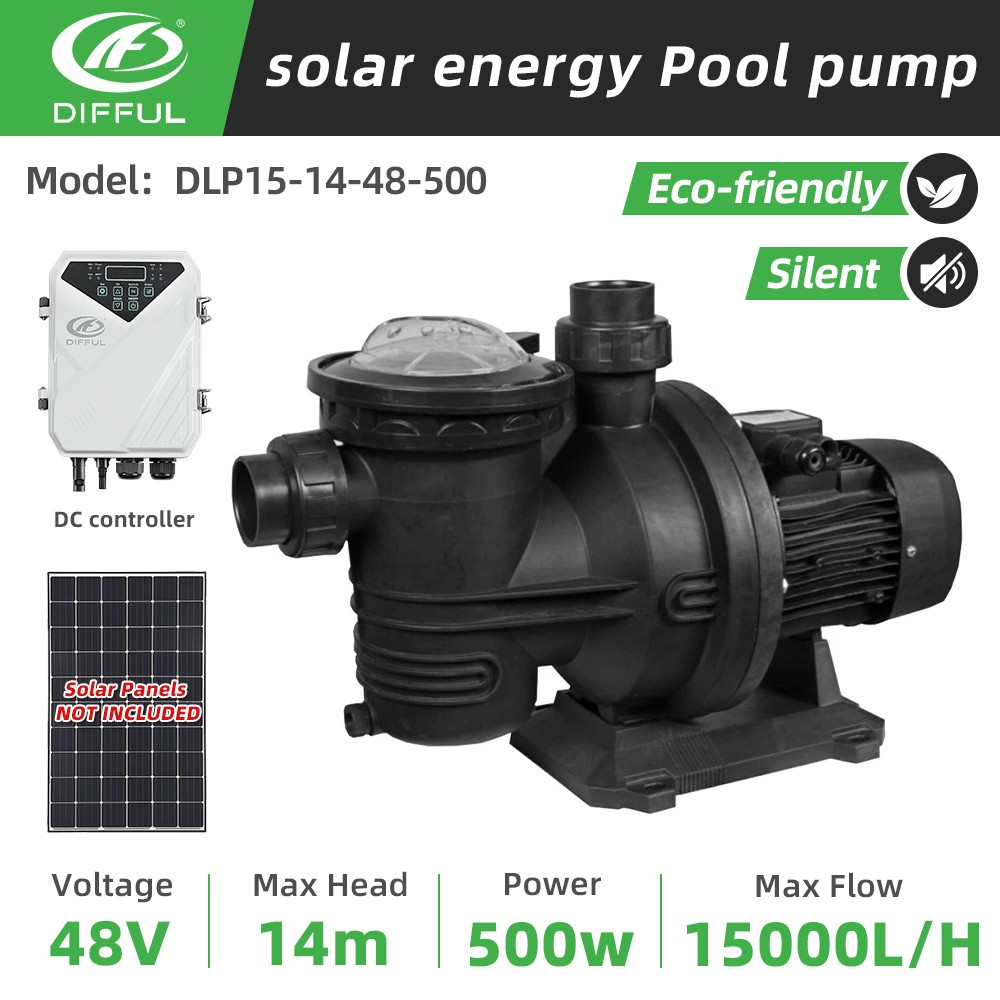 US STOCK 500W Solar Water Pump 48V Stainless Steel Surface Pump MPPT Control