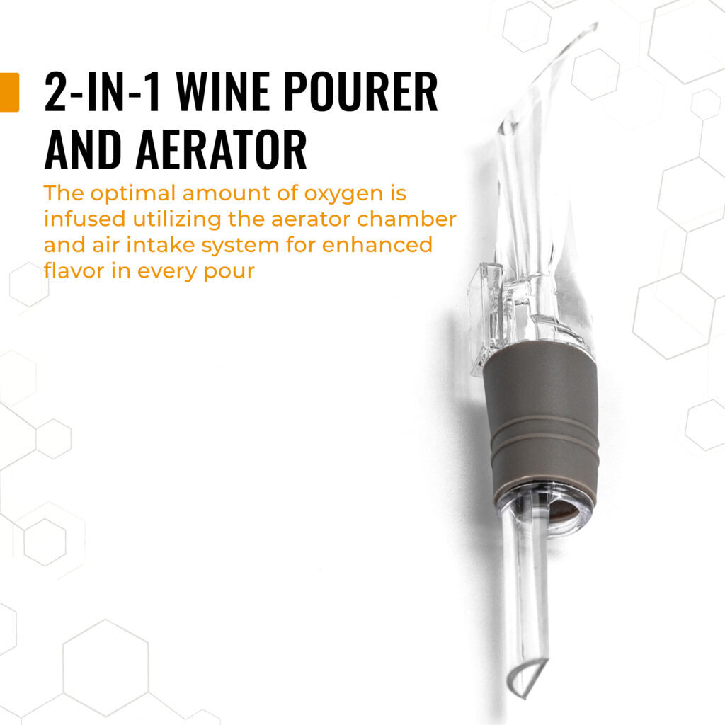 Cork Genius Bottle-Top Wine Aerator with Dripless Pour Spout – Easy to Clean