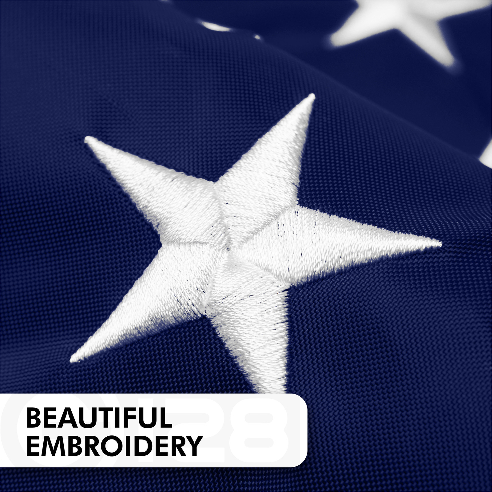 American Flag 5×8 Ft, Made From 210D Polyester, Embroidered Stars, Sewn Stripes