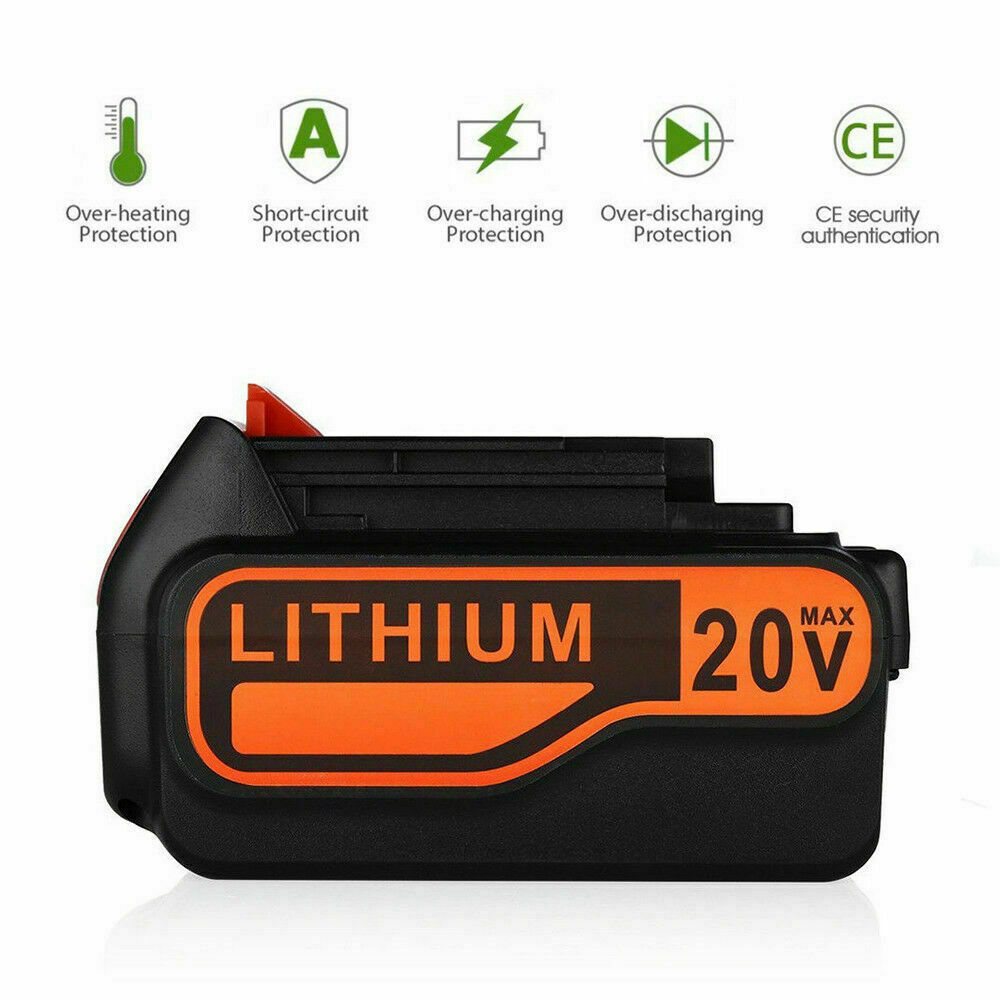 2X 20V 8.0Ah For Black and Decker 20 Volt Lithium Battery LBXR20 LST220 LBX20 US