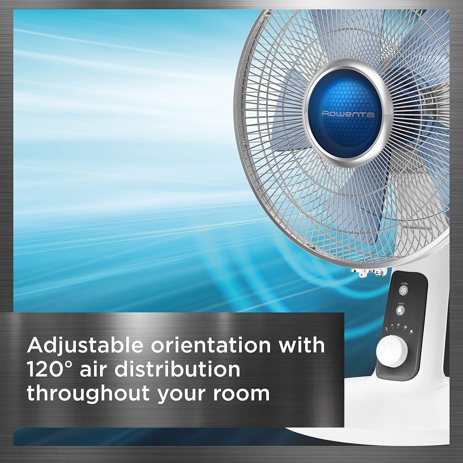Rowenta Turbo Silence Table Fan 12 In. Ultra Quiet Oscillating Fan VU2730 White