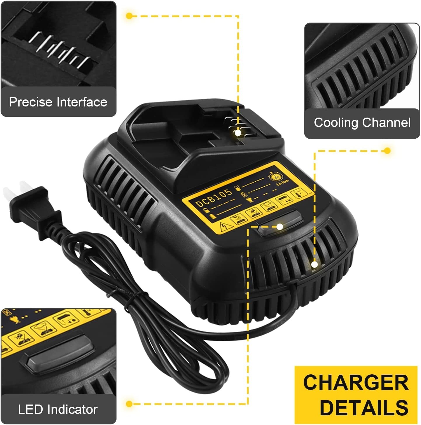 2PACK For DeWALT DCB210-2 20V MAX XR 10.0 AH Lithium-Ion Battery or Charger