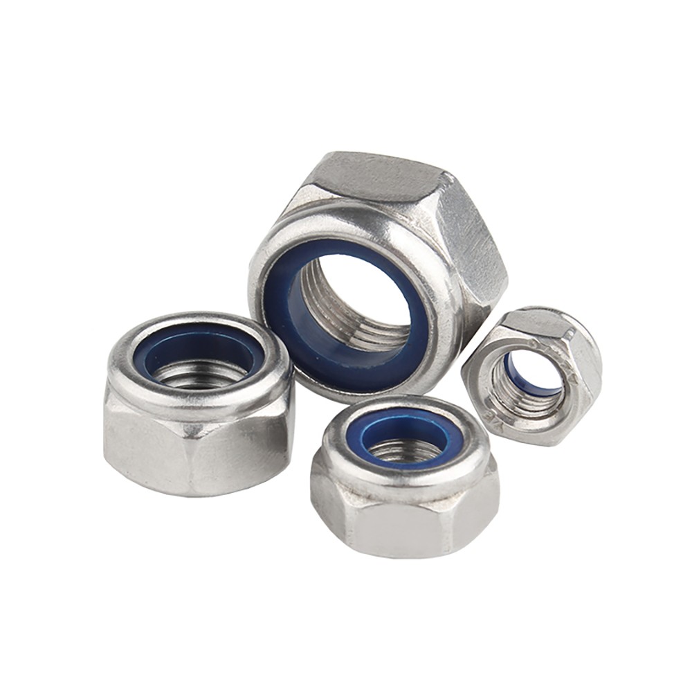 UNC Stainless Steel Nylon Insert Hex Lock Nuts Nylock 4,6,8,10,1/4,5/16,3/8,1/2″