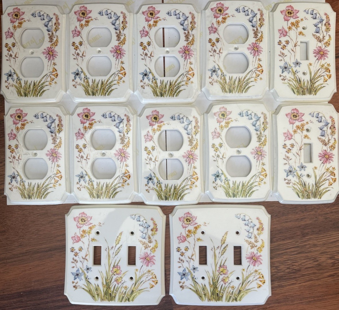 12 Floral Flower Outlet Switch & Double Gang light Wall Switch Plate Covers New
