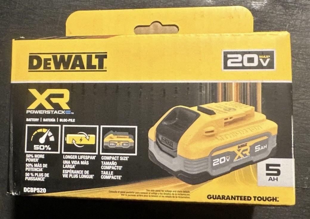 NEW ORIGINAL DeWalt DCBP520 POWERSTACK 20V MAX 5Ah Battery 2026 NEW