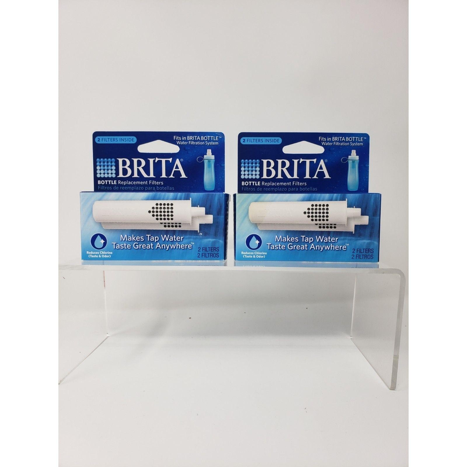 Brita Bottle Replacement Water Filters White Chlorine Taste Odor Lot Of 2