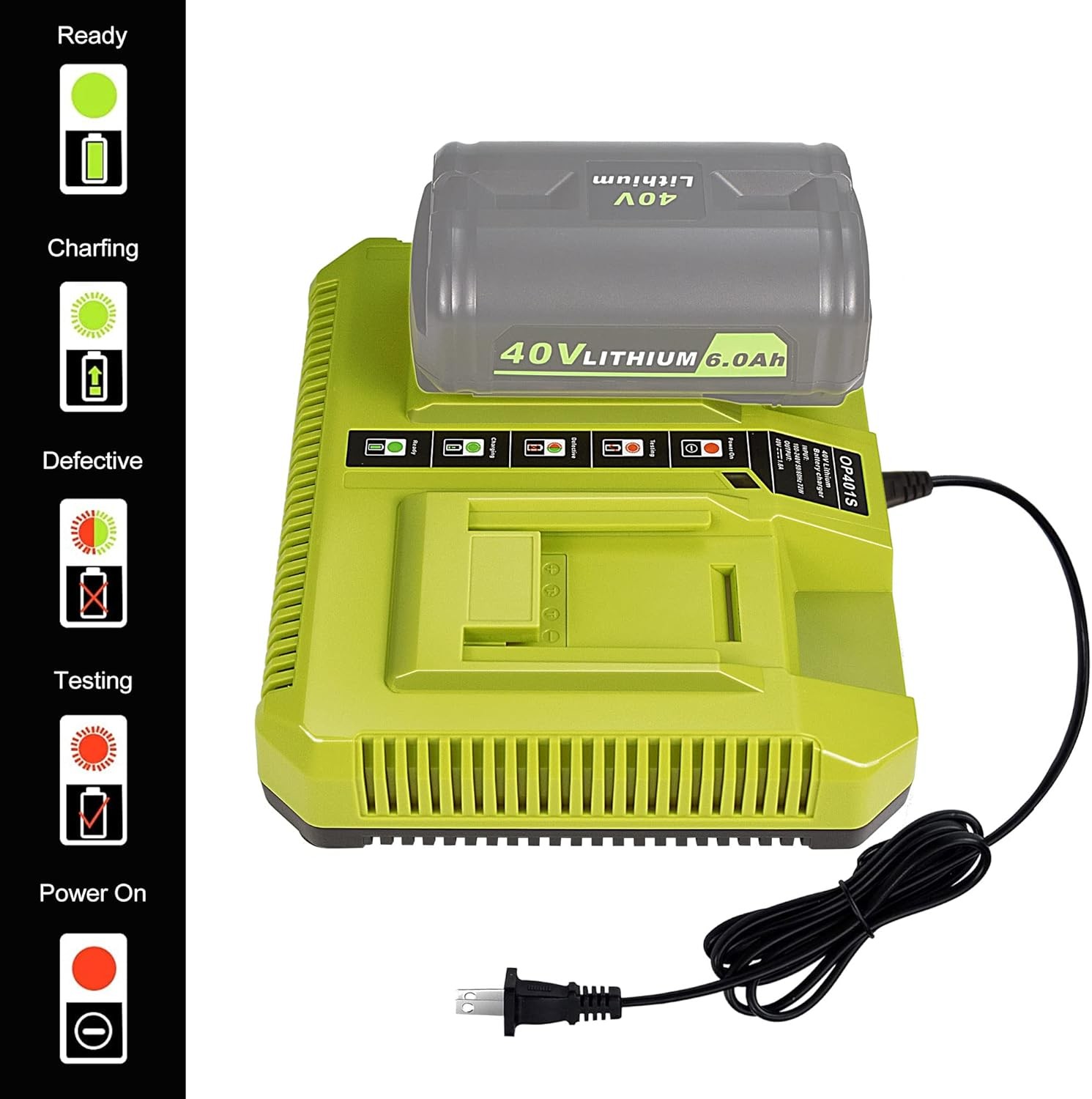 40V Charger ,OP401 40 Volt Lithium ion Battery Dual Charger for OP4015