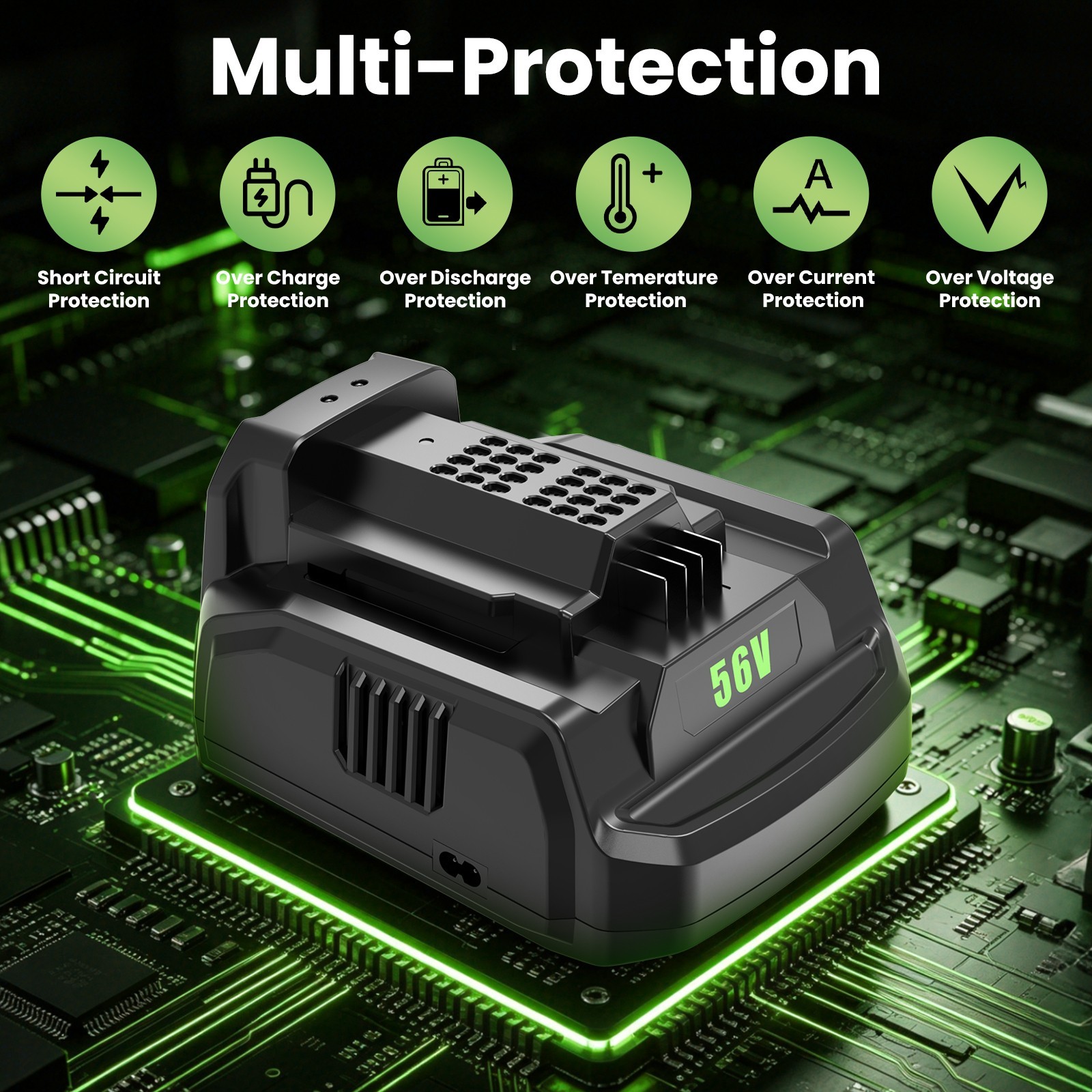 2.5Ah Lithium Battery / Charger For EGO Power+ 56V BA2800 BA2800T BA4200 BA1400