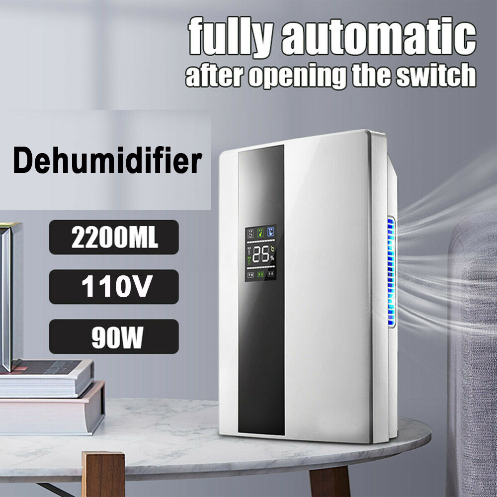 2.2L Dehumidifier for Basement Bedroom Intelligent Dehumidifier with Drain Hose