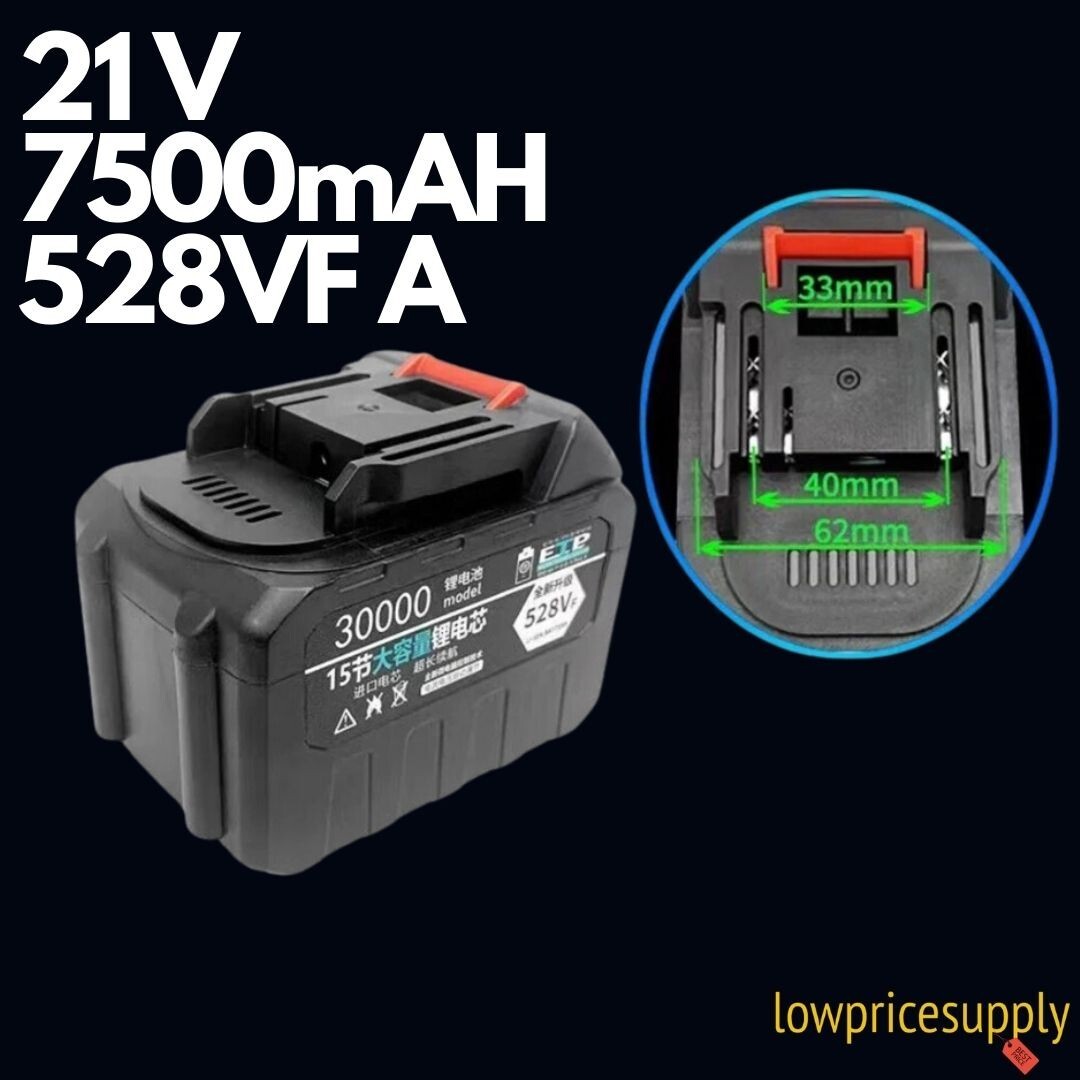 Most Powerful Turbo 21v Battery Lithium Ion 7500mAh Leaf Blower, Mini Saw,Makita