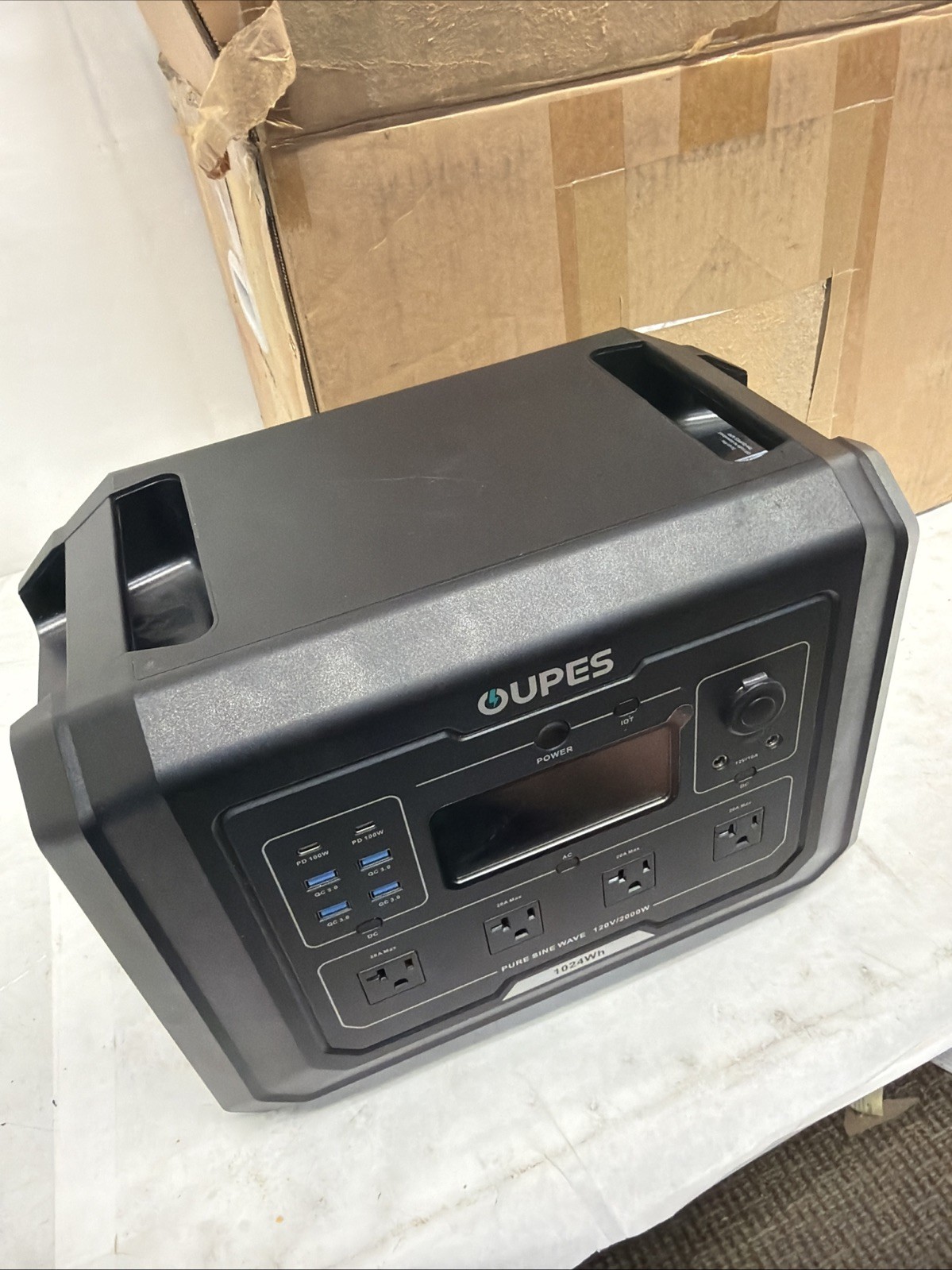 OUPES 1024Wh Mega 1 Portable Power Station 2000W Solar Generator LFP Battery