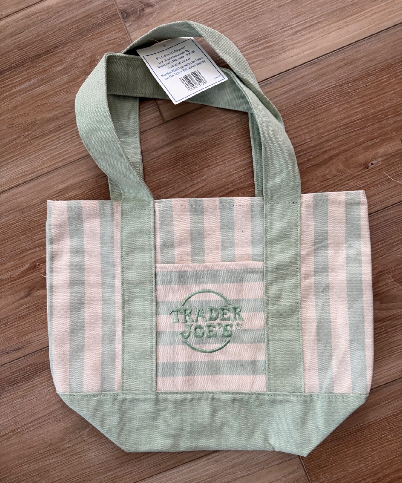 Trader Joe’s Mini Canvas STRIPE Tote Bag- Individual – Choose your color!!