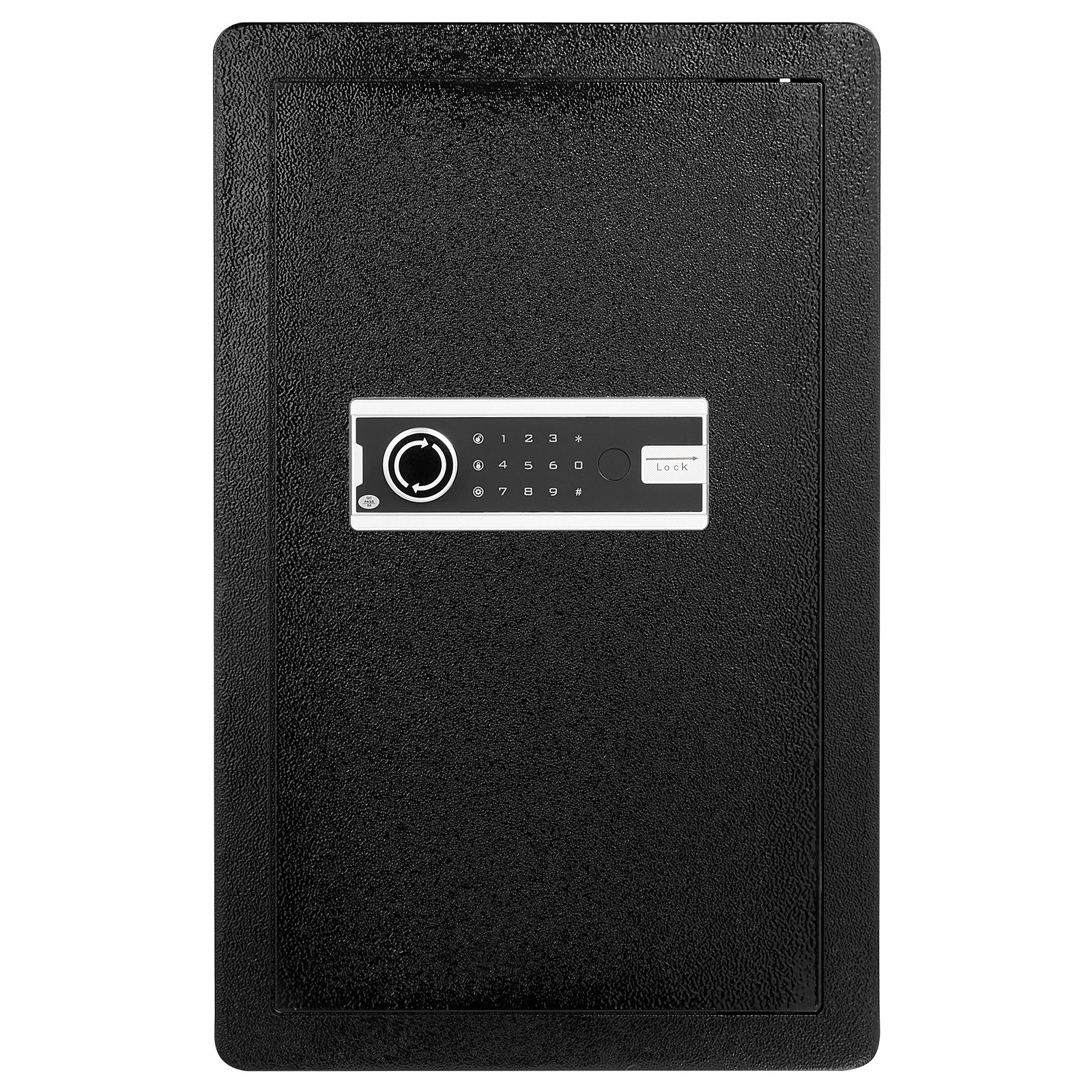 VEVOR Single Door 3.5 cu.ft Safe Box with Key Lock & Password LED Light Black
