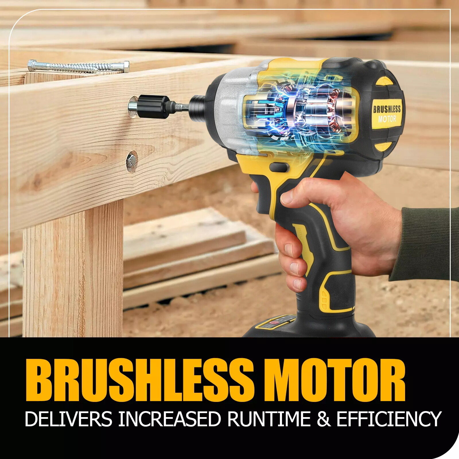 Brushless Cordless Impact Driver,for Dewalt 20V Max Battery,1/4″ Compact,2 Speed