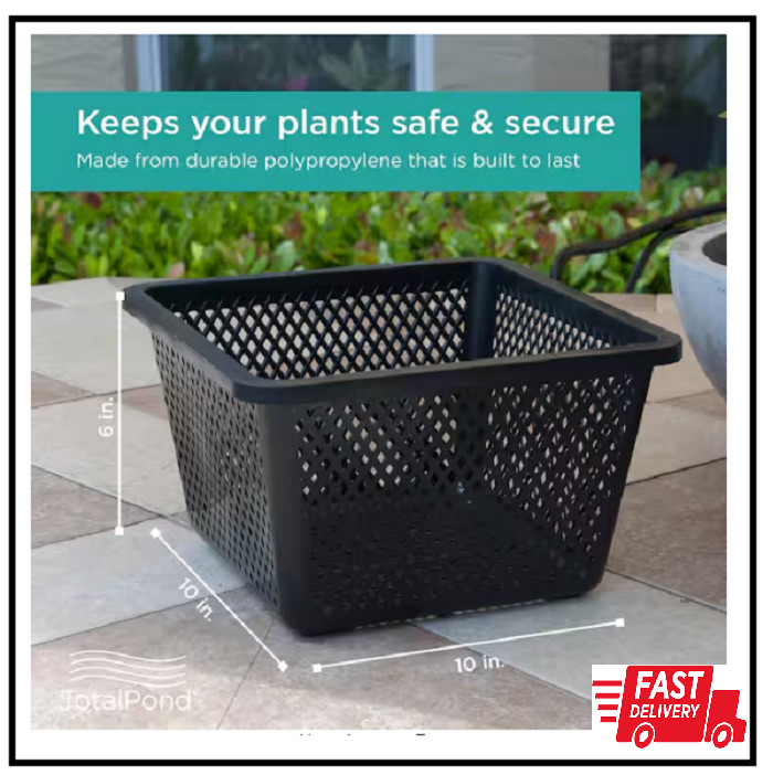 10 In. Square Aquatic Plant Basket