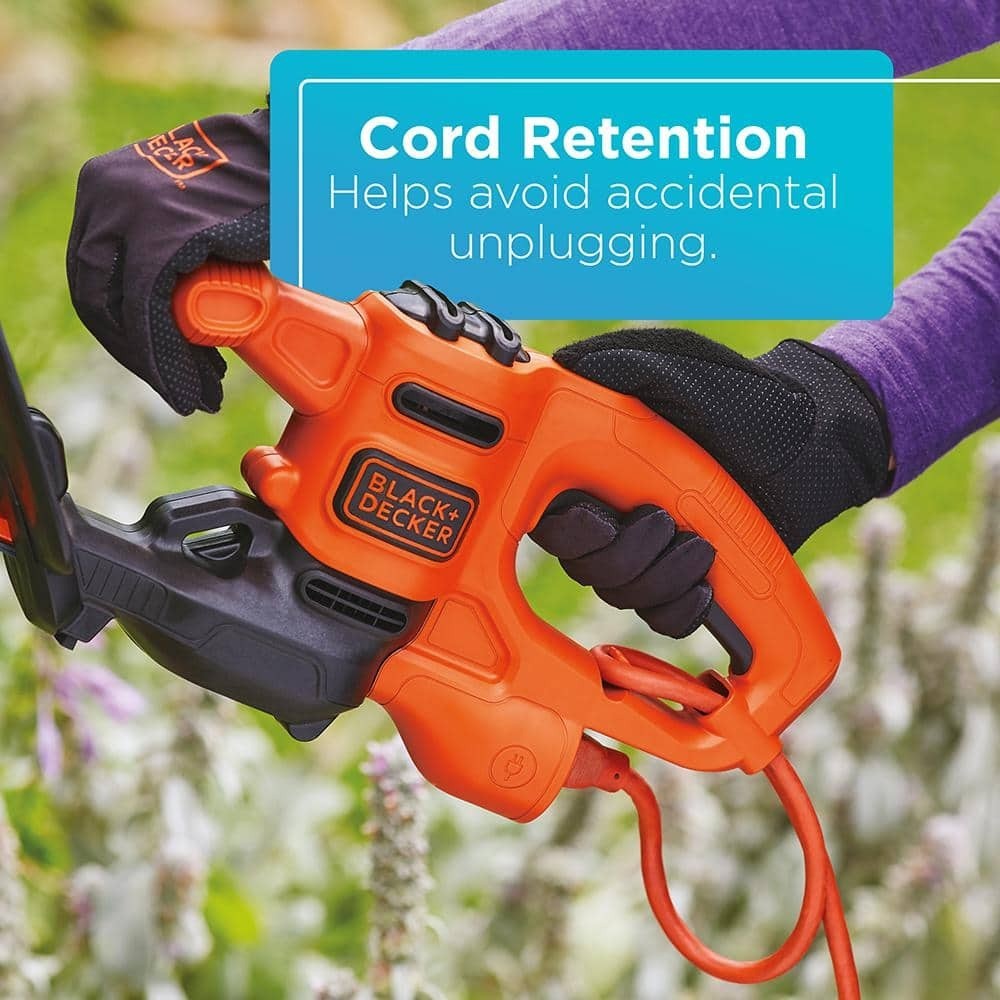 BLACK+DECKER 17 in. 3.2 Amp Corded Dual Action Electric Hedge Trimmer