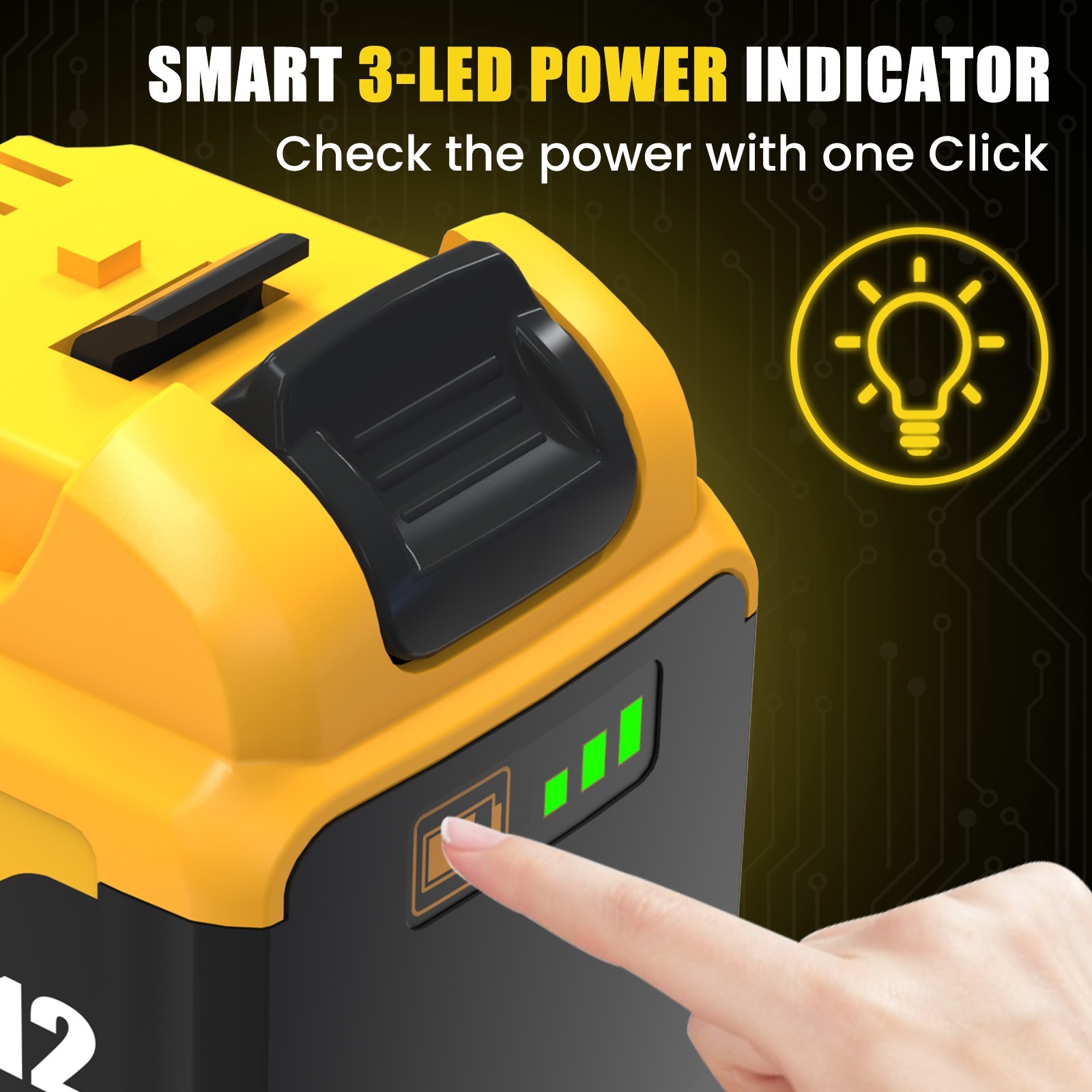 1~4PACK For Dewalt DCB126 12.0Ah 5.0Ah 12V 12Volt Max Lithium Ion Battery Li-ion