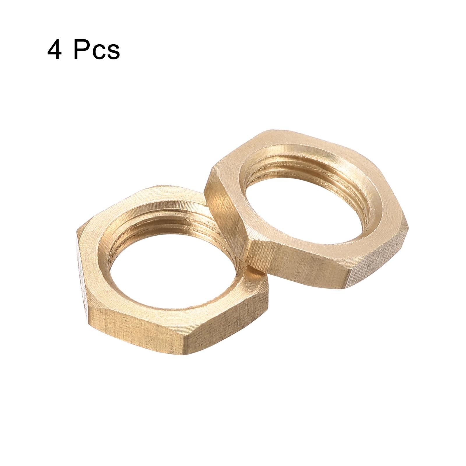 G1/8 Lock Nut, Hex Brass Female Locknut for Plumbing 4pcs