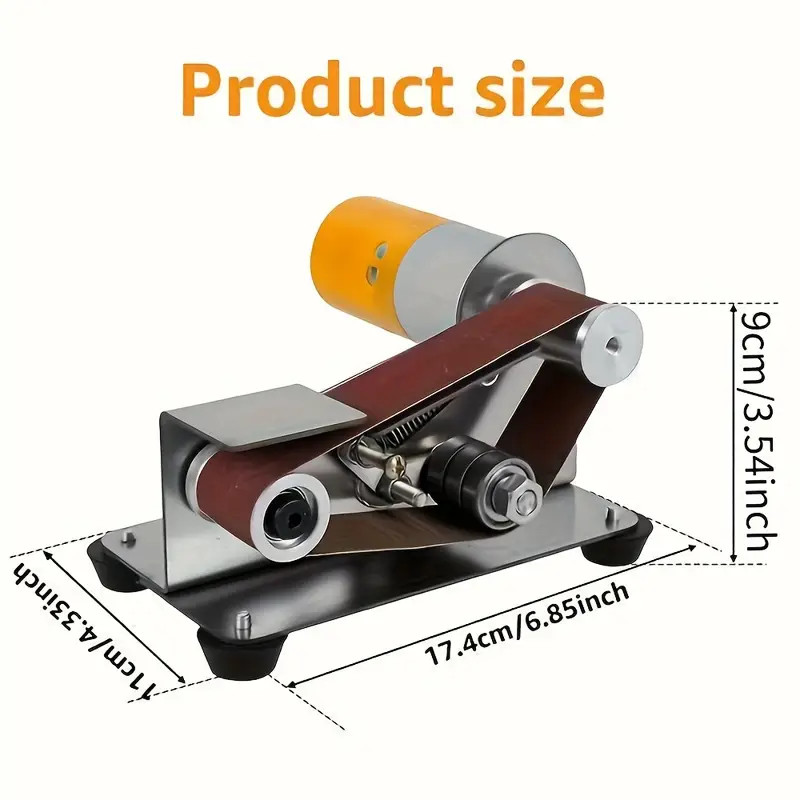 Mini Electric Belt Sander DIY Polishing Grinding Machine Cutter Edges Sharpener
