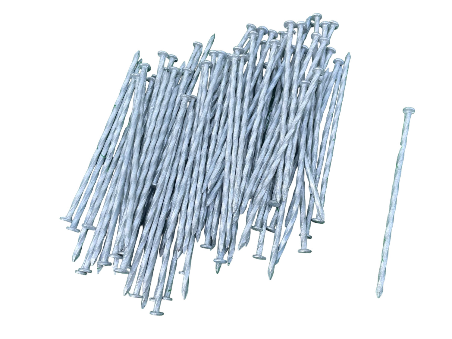 Sandbaggy 6 inch Galvanized Artificial Turf Nails – Spiral Landscape Spikes