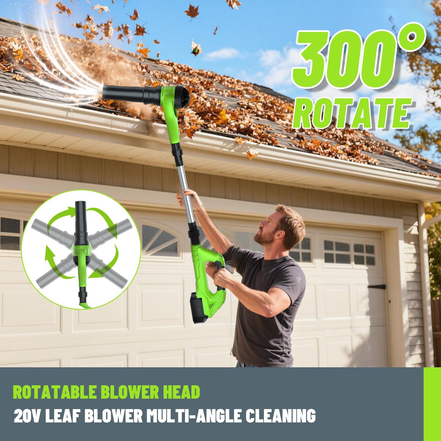 Leaf Blower Cordless,21V | 49″ Electric Leaf Blower with 2 x 3.0Ah Batteries …