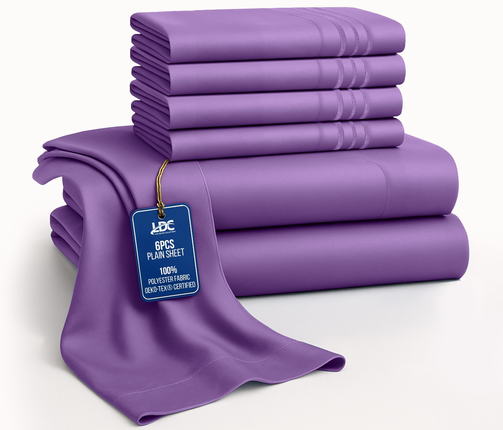 Bed Sheet Set 6 Piece Bedding Comfort Microfiber Deep Pocket 1800 Series Sheets