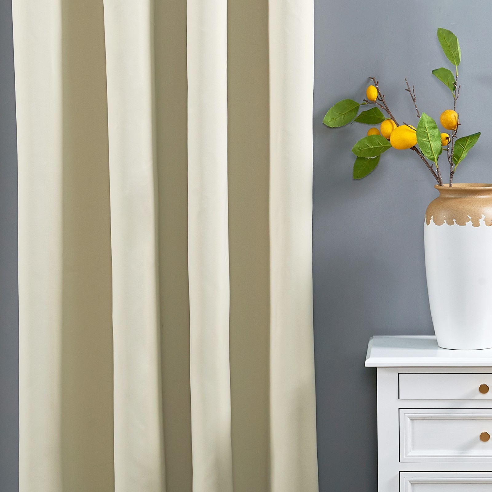 Heavy Thick Solid Grommet Panel Window Curtain Drapes Blackout 2 PC & 2 Tiebacks