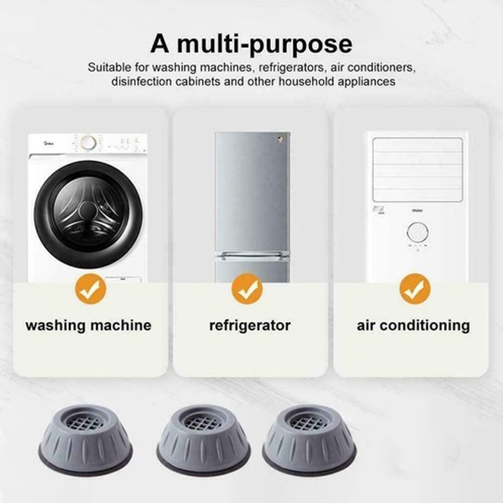 4-PCS Anti Vibration Washing Machine Support Anti-Slip Rubber Feet Base Pads Mat