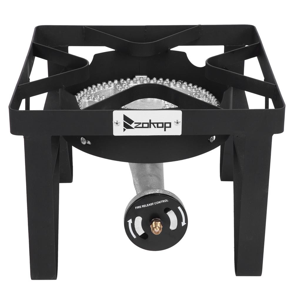 200,000 BTU Outdoor Gas Round Single Propane Stove Camp Burner Picnic Grill BBQ