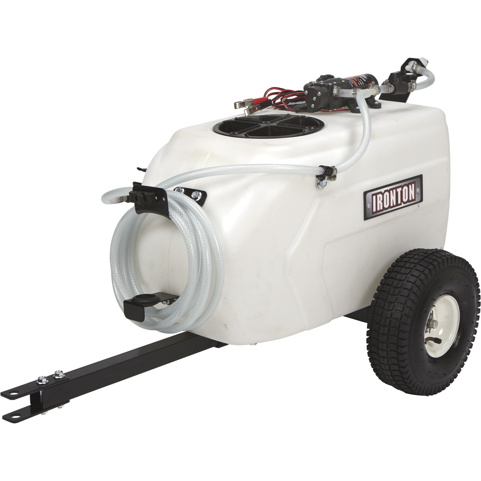 Ironton Tow-Behind Trailer Broadcast and Spot Sprayer, 13 Gallons, 1 GPM, 12