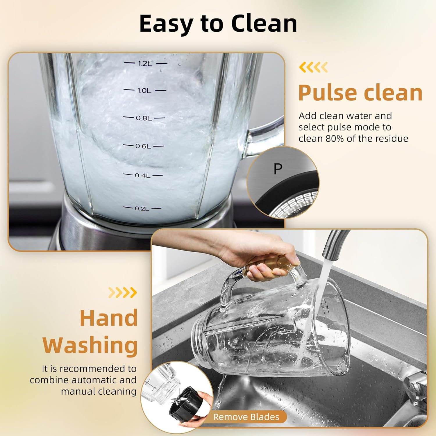 Blender Glass Stainless Steel 800W Ice Crusher Smoothie Jucie Universal Mixer