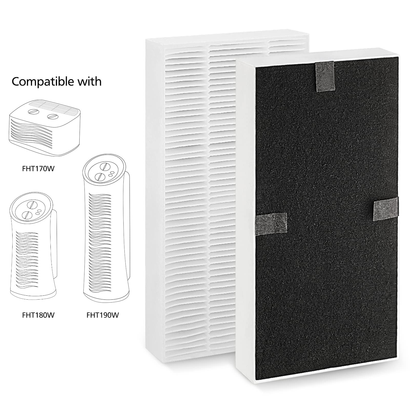 Febreze Air Purifier Filter Replacement, Dual Action HEPA-Type, 4 Pack