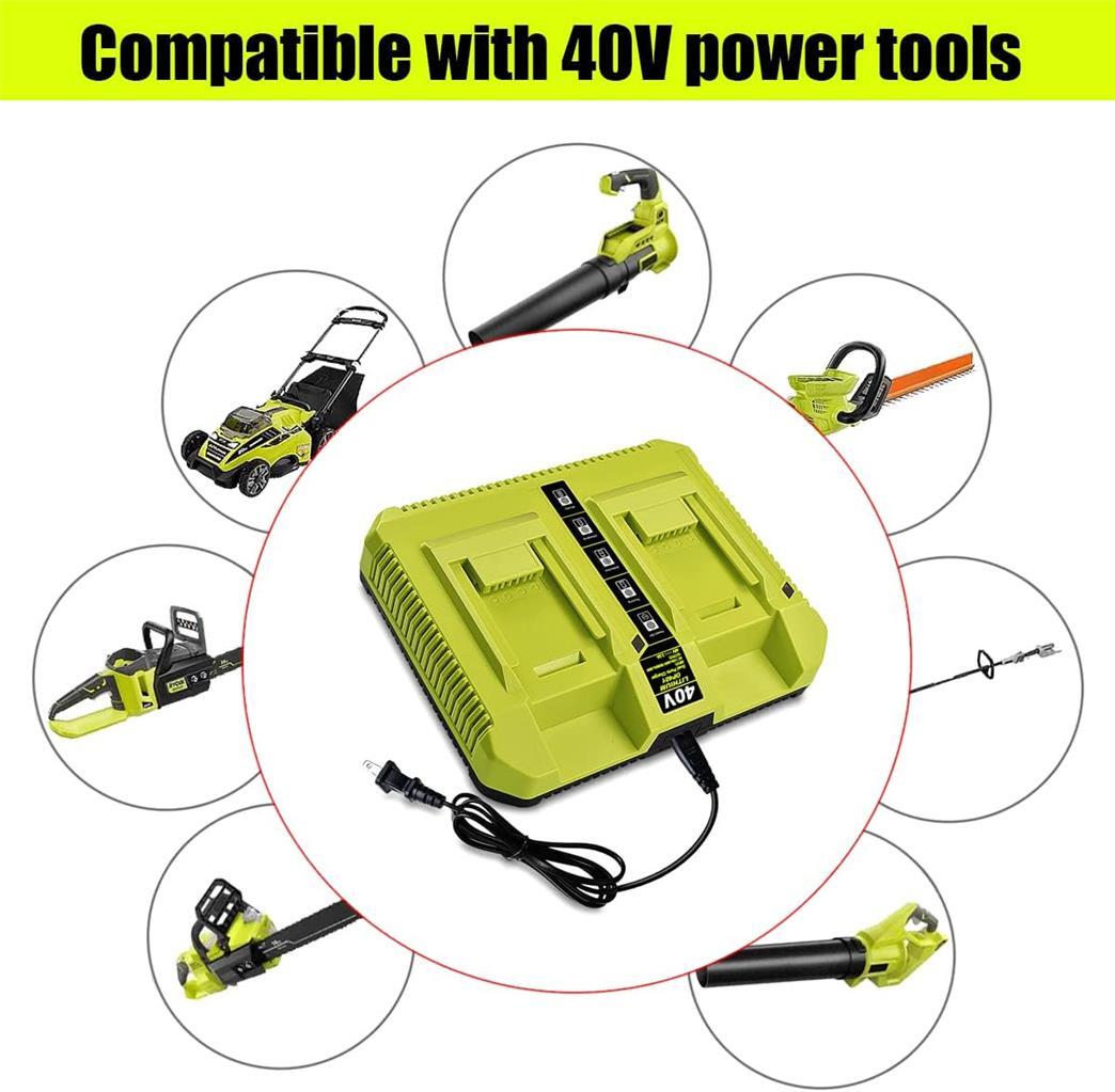 OP401 40V Dual Charger for Ryobi 40V 4.0Ah OP40404 OP4040 Battery Rapid Charger