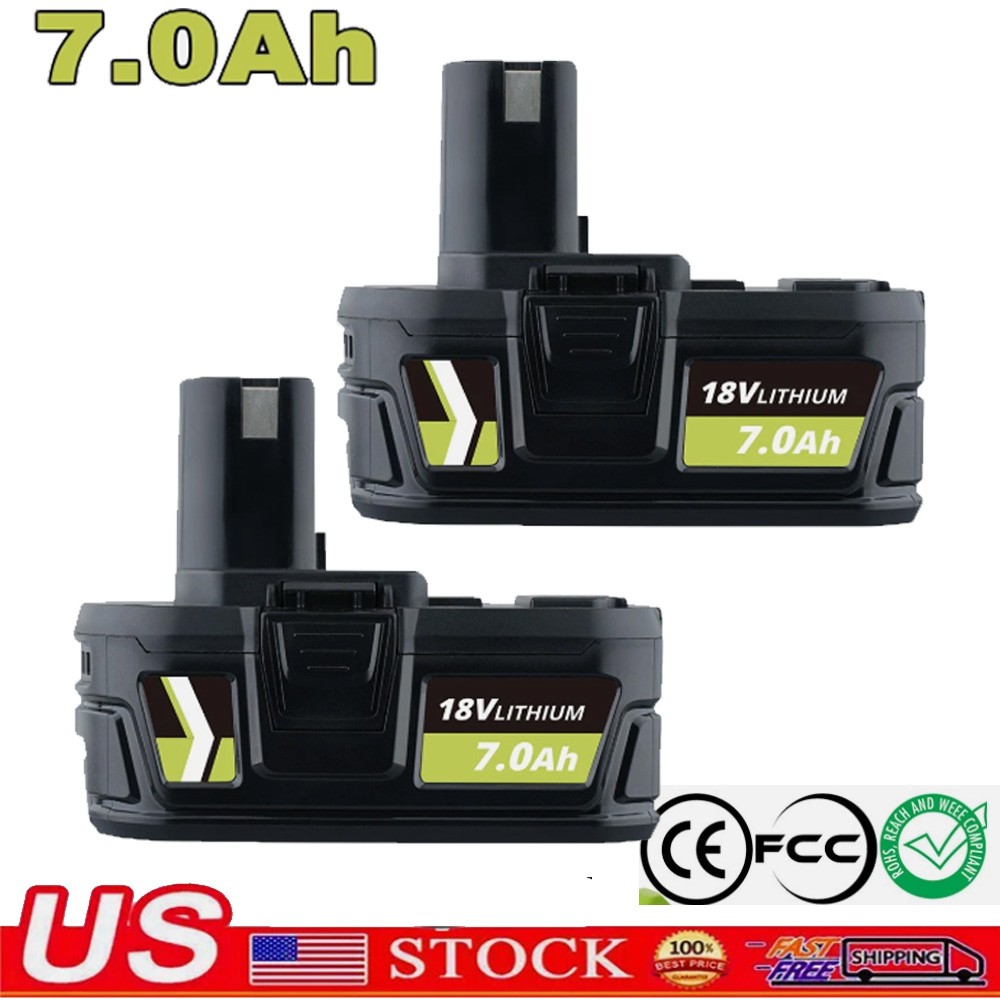 2PACK 7.0Ah For RYOBI 18V Battery One Plus High Capacity P108 Lithium-Ion P102