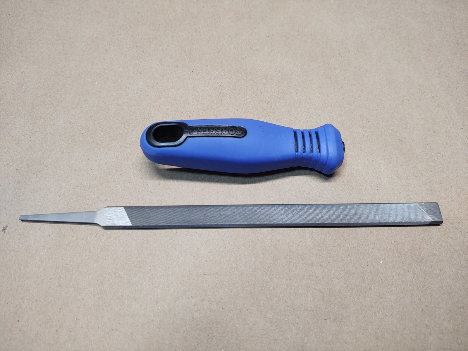 PFERD 7″ Double Bevel Flat Chisel Bit Square Chisel Chainsaw File & Handle