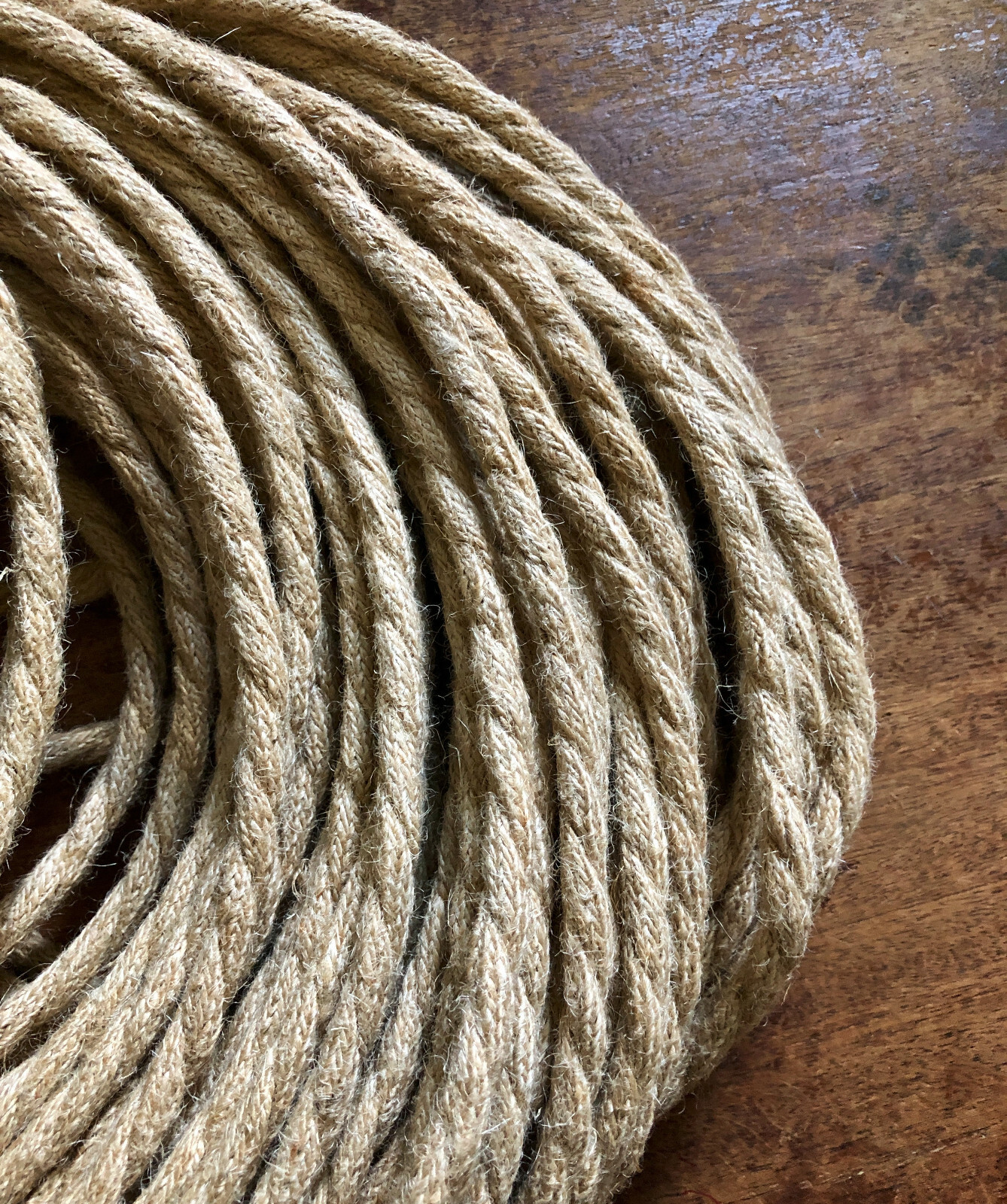 Natural Jute Rope Electrical Cord – Rustic Style Hemp Covered Lamp/Pendant Wire