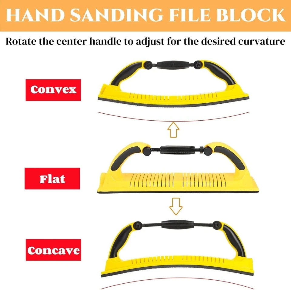 Sanding Block Hand Sander Woodworking Auto Paint Removal Flexible Sanding File