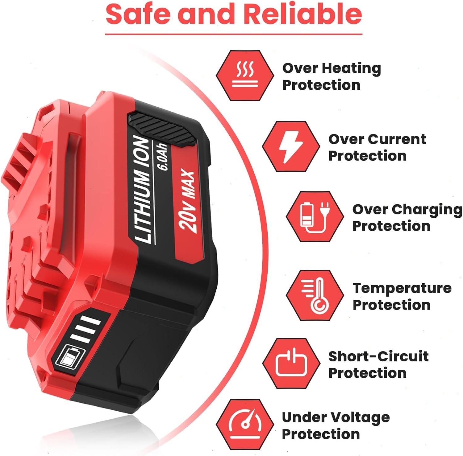 2PACK 20 Volt V20 For Craftsman 20V 8.0Ah Li-ion Battery CMCB204 CMCB202 CMCB201