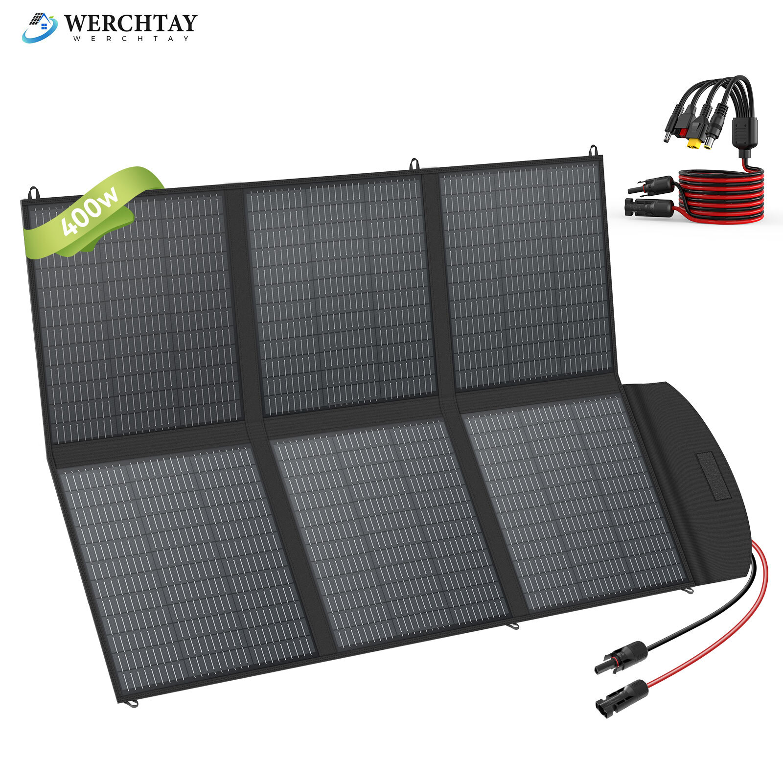 WERCHTAY 400W Portable Solar Panel Folding Charger Power Station Home RV Camping