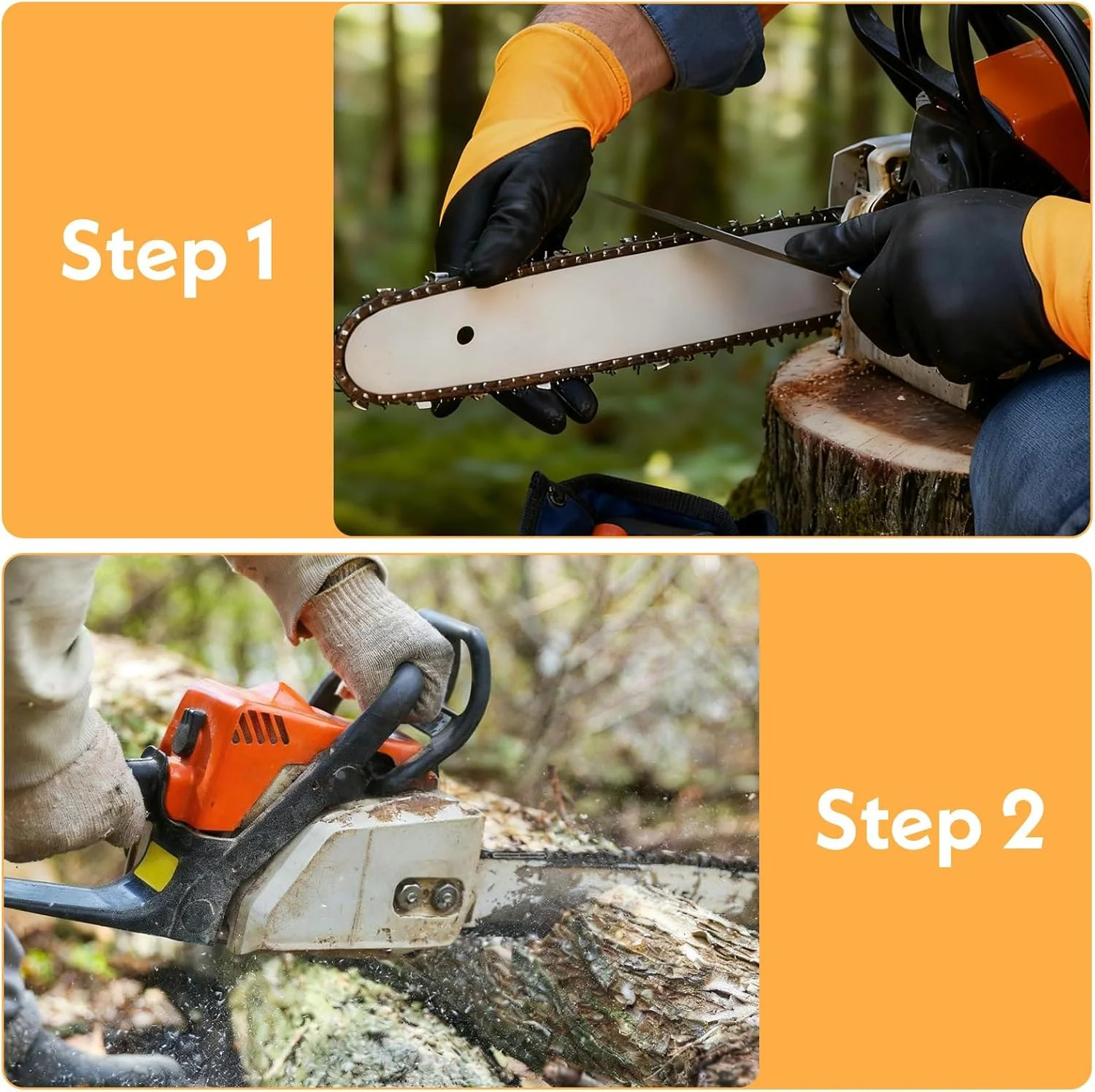3PCS Chainsaw Sharpening Files 1/8in 3.2mm Round File Set