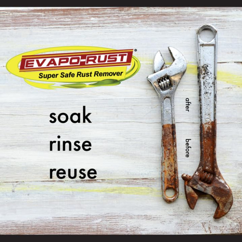 CRC Evapo-Rust Heavy-Duty Rust Remover 32oz Reusable Non-Corrosive Metal Soak
