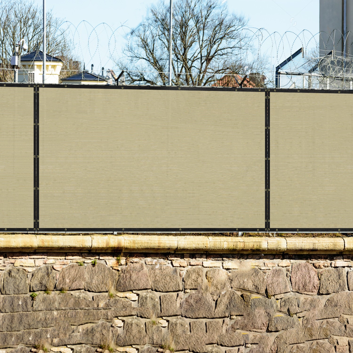 Fence Privacy Screen Cover Mesh Garden Yard 4′ 5′ 6′ 8′ Black Green Beige Brown