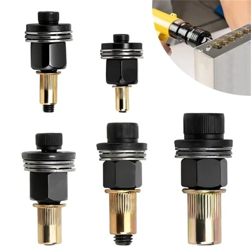 5Pcs Manual Rivet Nut Tool Adapter Carbon Steel Flat Head Threaded Insert Nuts