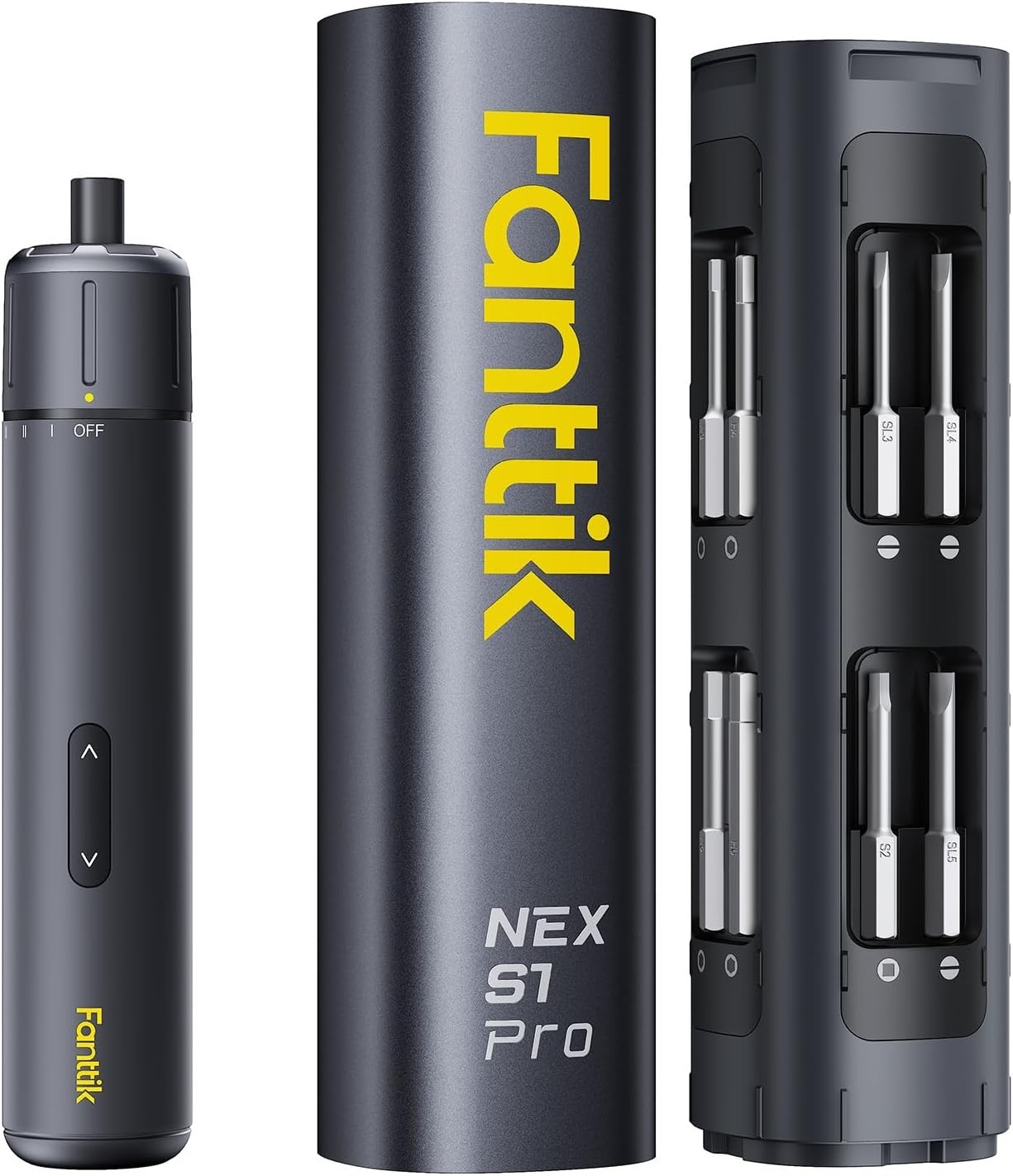 Fanttik S1 Pro Electric Screwdriver, Power Screwdriver with16 S2 Steel Bits, 3 T