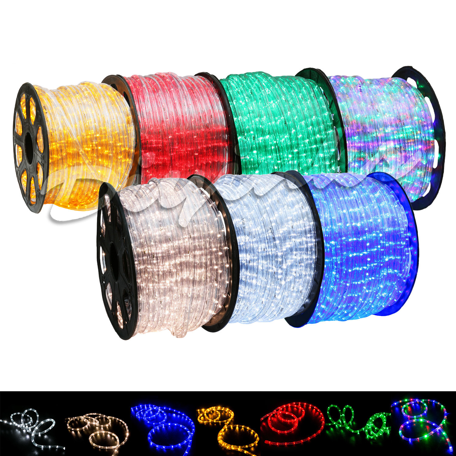 Open Box LED Rope Light 10ft/20ft/25ft/50ft/100ft Outdoor Tree Waterproof