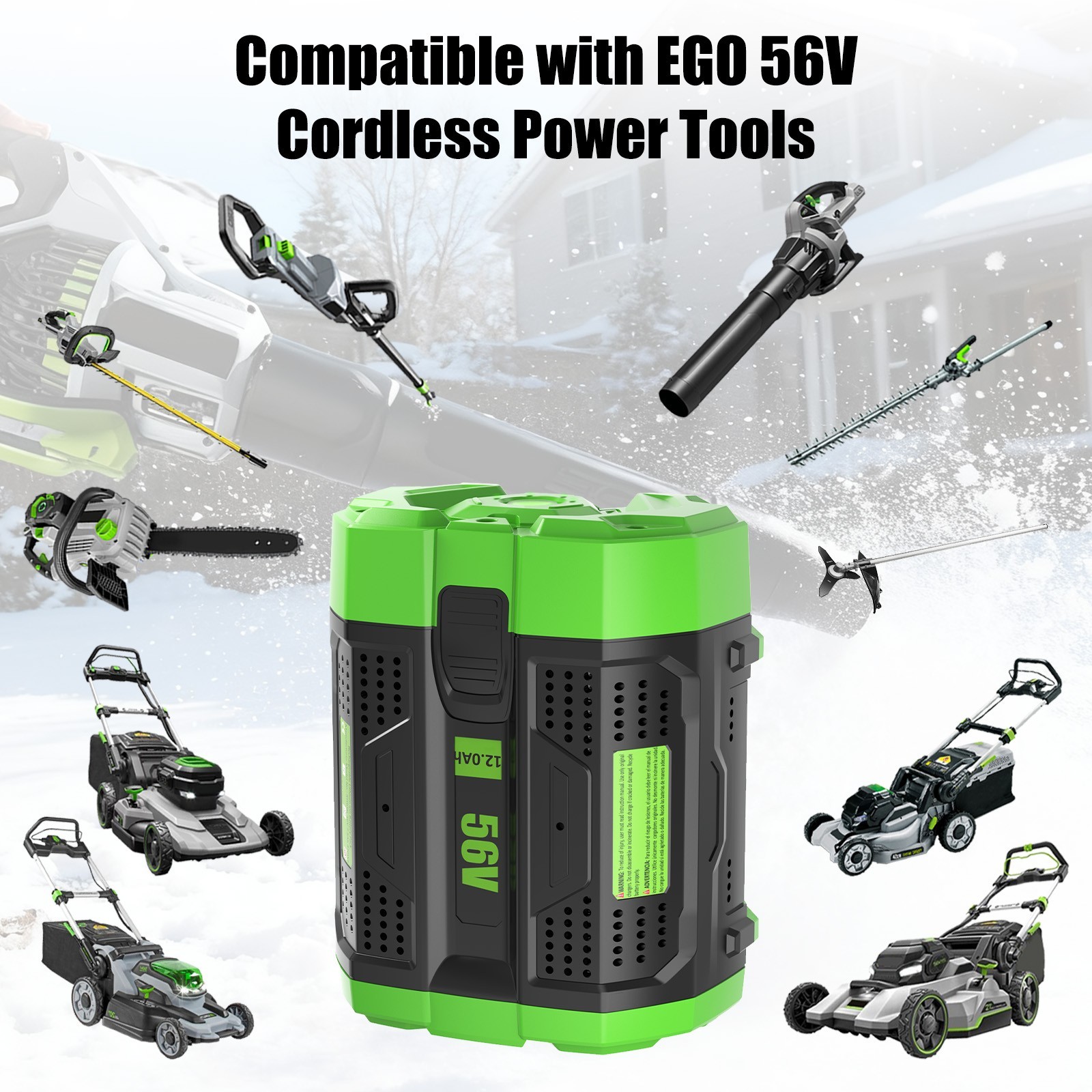 56V 12.0Ah For Genuine EGO BA6720T Power + 56V 12Ah Lithium Battery Replace