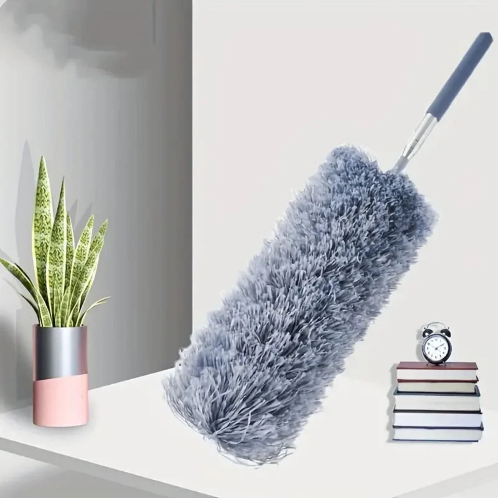 Microfiber Duster Soft Feather Dusting Brush Household Extendable Cleaning Tool