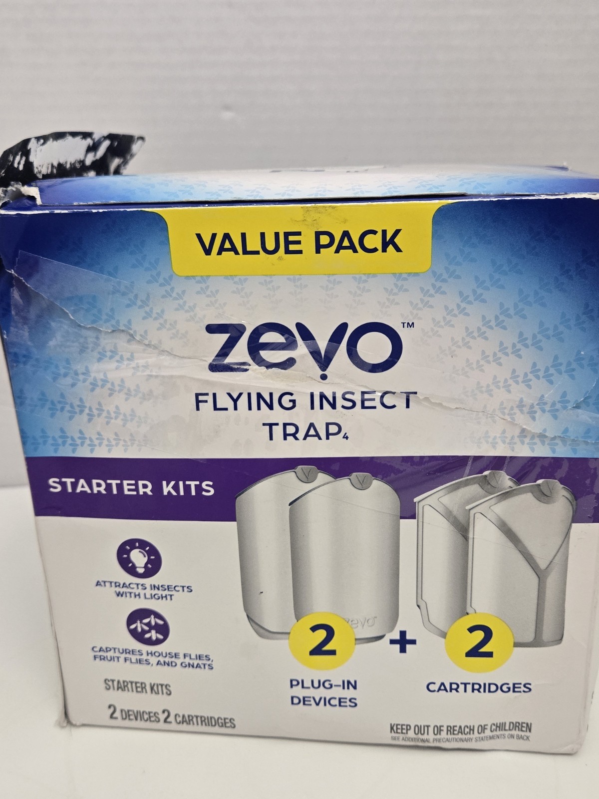 Zevo Flying Insect Trap Value Pack 2 Plug-in Devices & 2 Refill Cartridges